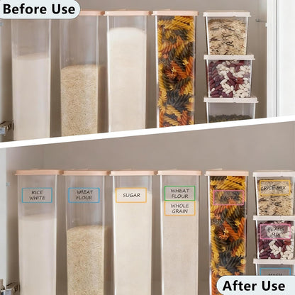 120 Pcs Dry Erase Labels, Reusable Sticky Notes for Organizing, Removable Waterproof Label Stickers for Kitchen, Office, Containers, Bins, Jars
