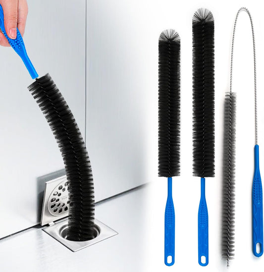 Flexible Cleaning Tool,Bendable Sewer Drain Brush, Long Pipe Cleaner for Home Kitchen Sink, Shower and Tub Hair Clogs