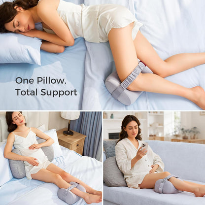 Momcozy Knee Pillow for Side Sleepers, Soft Memory Foam & Pinch-Free Design