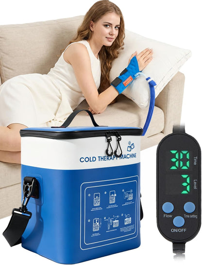 JOBYNA Leakproof Cold Therapy Knee Pad – Compatible Exclusively Ice Therapy Machine, Continuous Circulating Ice Knee Wrap for Post-Surgery Recovery, ACL, Meniscus Tear – No Gel Replacement Pad
