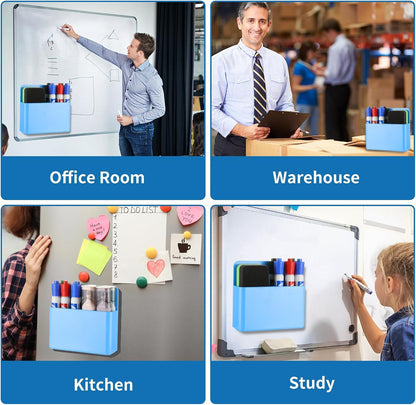 Camelmother 2Pcs Magnetic Dry Erase Marker Holder For Whiteboard Fridge | 2Slots Locker Accessories Teacher Classroom Must Haves Fridge magnets