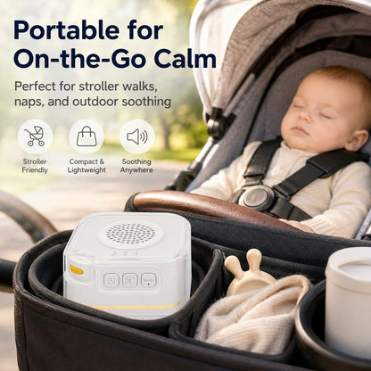 White Noise Machine for Baby Sleep, Bluetooth Speaker for Nursery Travel