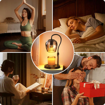 Candle Warmer Lamp, Timer & 4-Level Dimmer, Minimalist Design