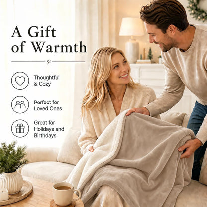 Electric Heated Blanket Full Size 72"x84" – Light Gray | ETL for Safe Overnight, 4 Heat Settings & 10H Auto Off, Dual-Sided Microplush Sherpa for Home Night, Machine washable