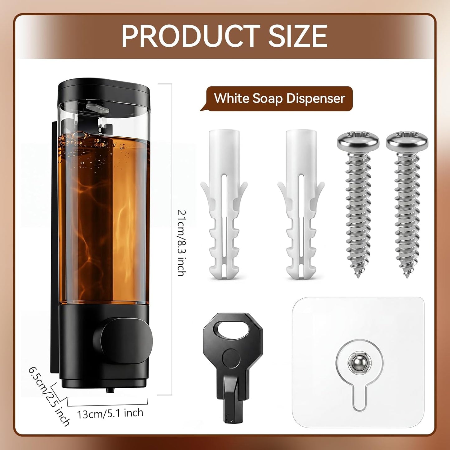4 Pcs Manual Bathroom Wall Mounted Soap Dispenser, 300ml White Kitchen Bathroom Commercial Shower Clear Refillable Soap Dispenser Clear Plastic Refillable Liquid Lotion Pump and Organizer