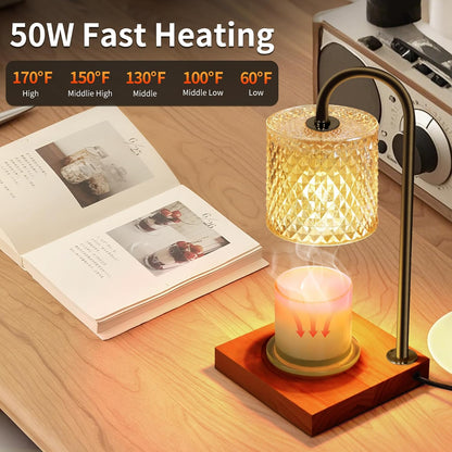 TigQiang Candle Warmer Lamp with Timer, Birthday Gifts for Women, Amber