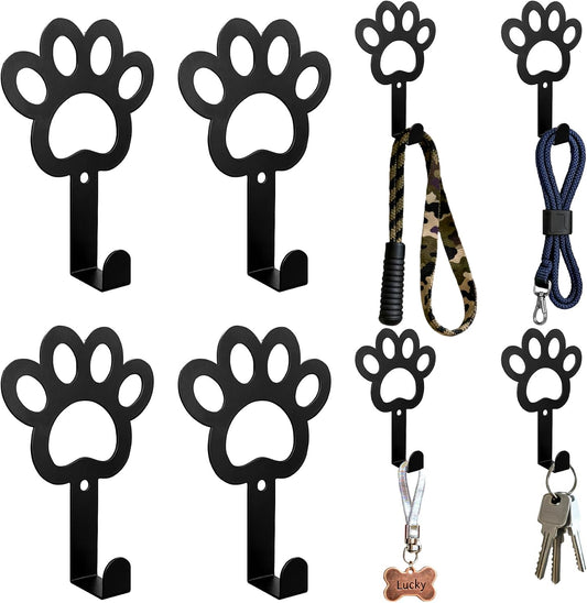 8PC Dog Leash Hooks for Wall Cute Metal Cat Leash Holder Wall Mounted Key Hooks Pet Accessory Holder for Entryway Hallway Kitchen Office, Pet Themed Gifts, Great Gift for Dog and Cat Lovers