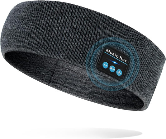 Sleep Headphones Bluetooth Headband, Sports Headband Headphones with HD Stereo Speakers, Wireless Sleeping Headphones for Workout, Travel, Meditation Unique Gifts(Heather Gray)