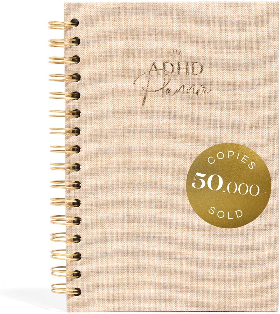 The ADHD Planner for Adults - Undated Daily & Weekly ADHD Journal for Disorganized People, 90 Days - Habit Tracker, Record Emotions & Mood - Academic Goals - Structure & Focus for Adults Brains