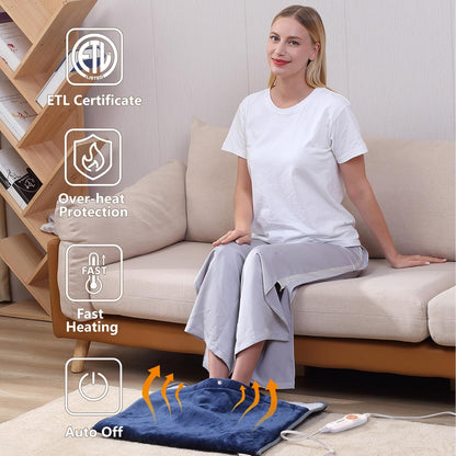 Gintao Electric Heated Foot Warmers for Feet,22"×20" Soft Foot Heating Pad