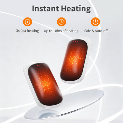 Lerat 2 Pack Hand Warmers Rechargeable, Portable Electric Hand Warmers Reusable, Portable Pocket Heater, Gifts for Men Women Kids, Hunting, Golf, Camping Accessories