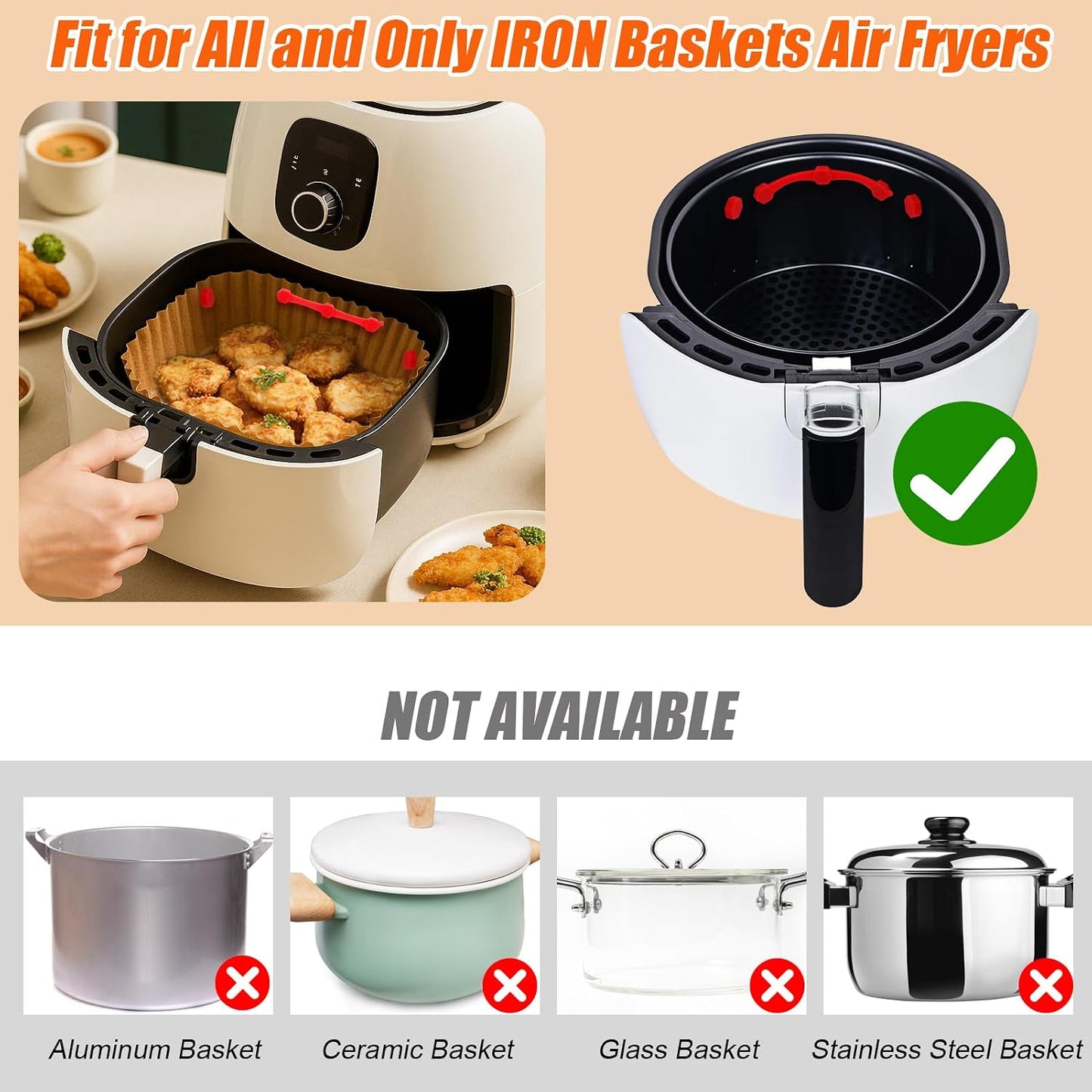 12PCS Air Fryer Magnets Silicone Buckle for Parchment Paper Liners | High-Temp Resistant Air Fryer Accessories, Prevent Burning, Safely Lock Paper from Heating Element or Covering Food (Red)