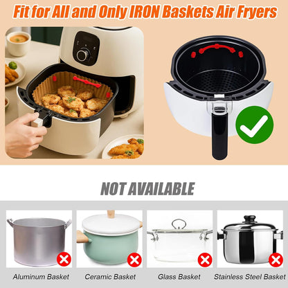 12PCS Air Fryer Magnets Silicone Buckle for Parchment Paper Liners | High-Temp Resistant Air Fryer Accessories, Prevent Burning, Safely Lock Paper from Heating Element or Covering Food (Red)