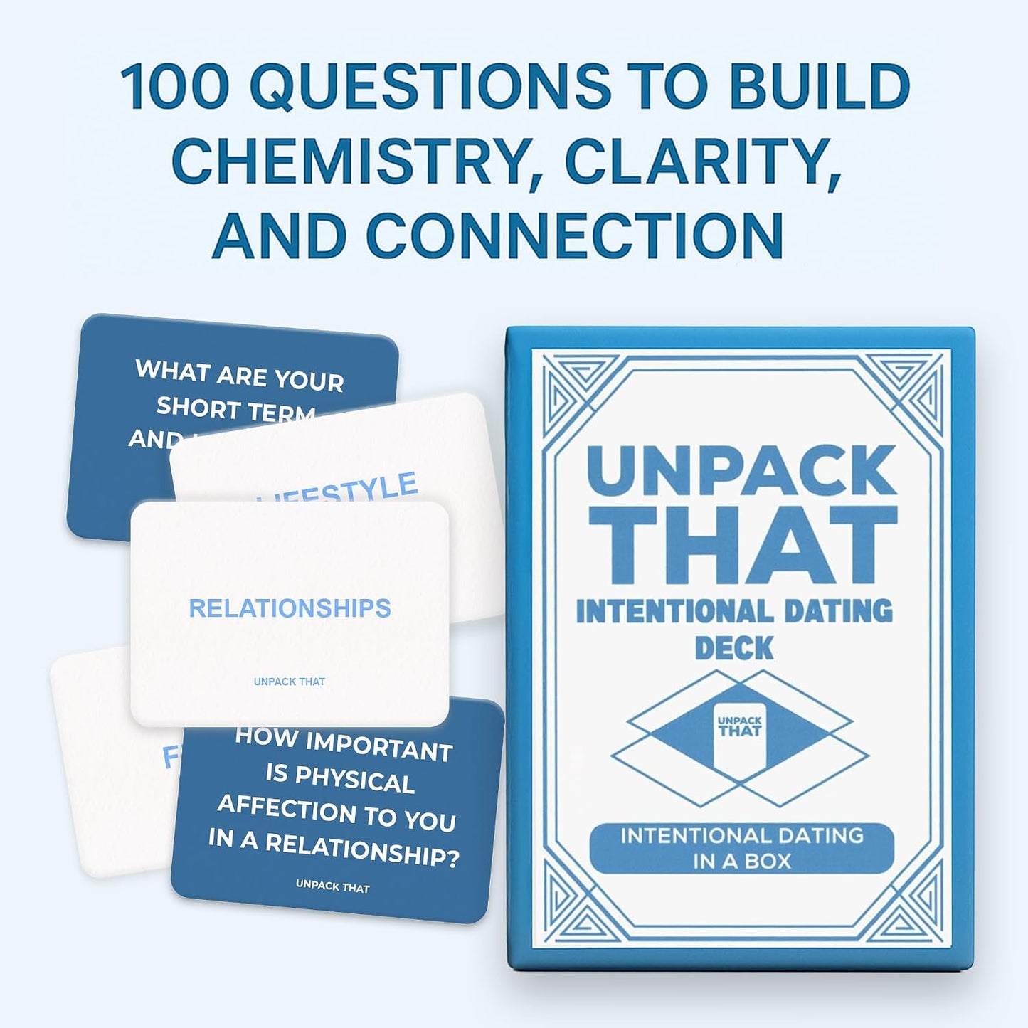 UNPACK THAT Self-Exploration Card Deck Personal Growth Cards - 100 Deep Questions for Self-Discovery, Mindfulness & Emotional Healing | Journal Prompt, for Her
