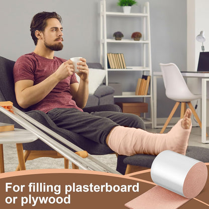 Jecery Adhesive Felt Roll, 1/4" X 6" X 1.25 Yard, Beige | Self-adhesive Padding for Foot Support, Pressure Relief, Furniture Protection, Splint Lining Cushion