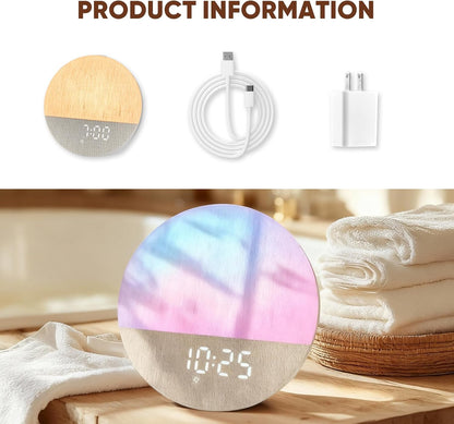Portable Sound Machine White Noise Machine 12 Sound 6 Lighting Levels Timer