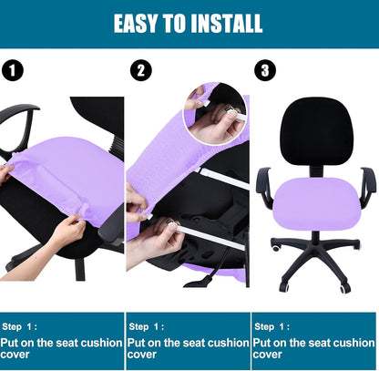 Smiry Office Computer Chair Armrest Covers, 2PCs Anti-dust Arm Rest Pad | Removable Washable Desk Chair Arm Pad Covers, Grey