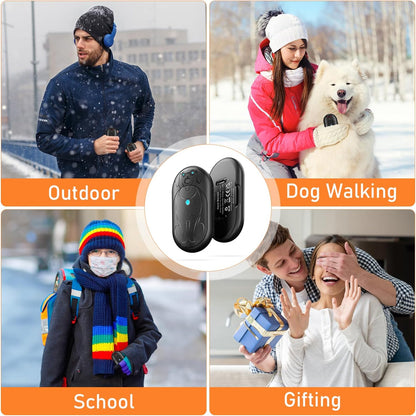 AI Hand Warmers Rechargeable 2 Pack, 6000mAh Electric Pocket Heater with 20H Heating, 3 Levels, Snap-On 2-in-1 Design, Winter Gift for Men & Women, Hiking, Hunting, Outdoor