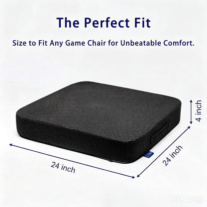 Ifoam Gel Infused Memory Foam Layer Wheelchair Cushion - Seat Cushion for Wheelchair-OfficeChair, Kitchen Chair-Pressure Sore and Tailbone Pain Relief-High Dense Polyfoam Base (Black,18x16x3 inch)