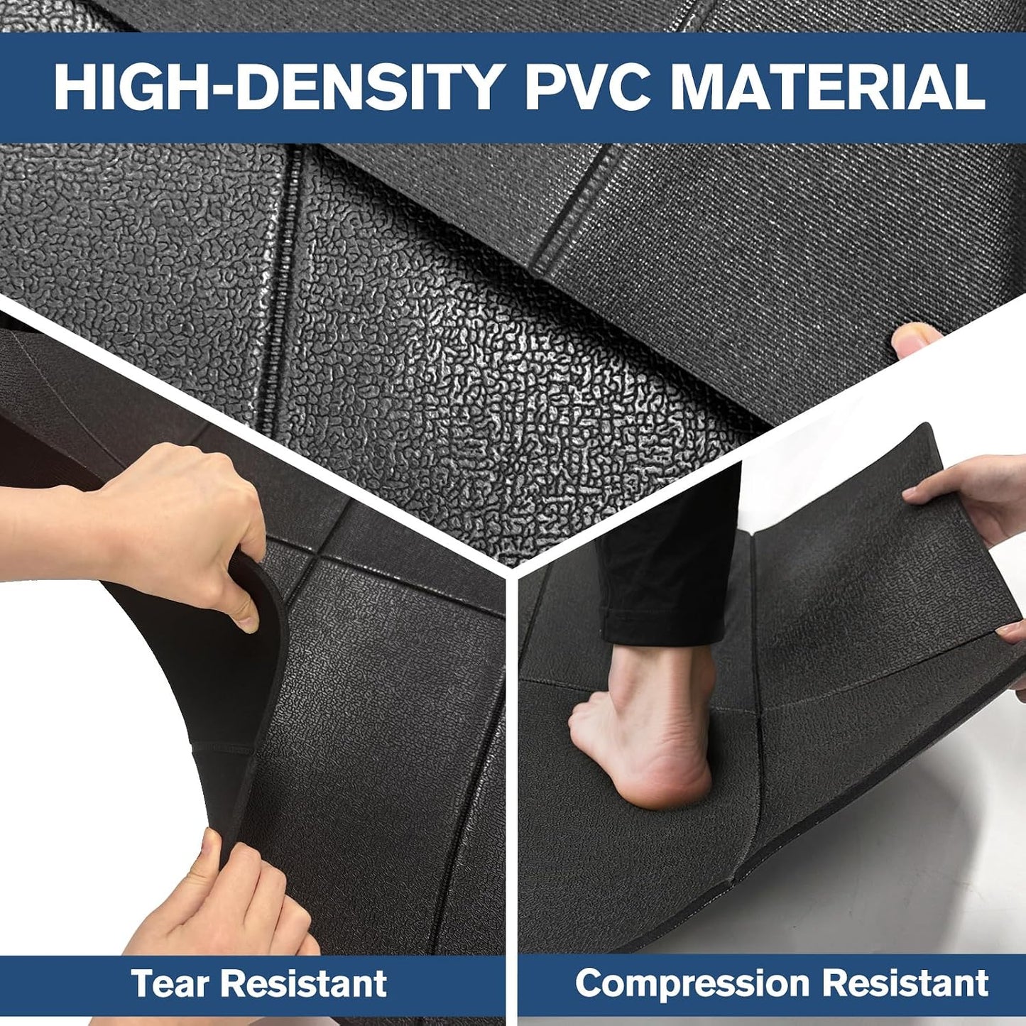 Washer Dryer Anti-Vibration Mat 62.9 * 29.5 Inches Foldable Rubber Mat for Washing Machine Dryer Waterproof Noise Reducing Pads Non-Slip Shockproof Mat for Floor Protection