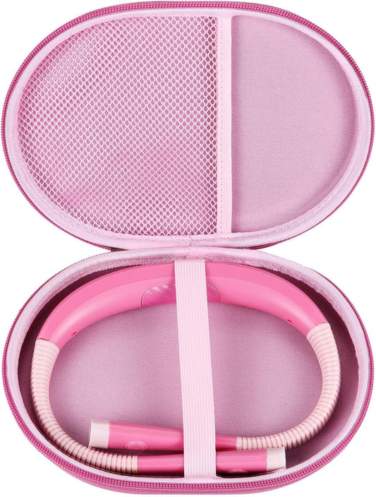 Case Compatible with Glocusent/for Gritin/for Vekkia/for EastPin/for enclize LED Neck Reading Light，USB Rechargeable Personal Light Storage Box (Case Only) (Pink)