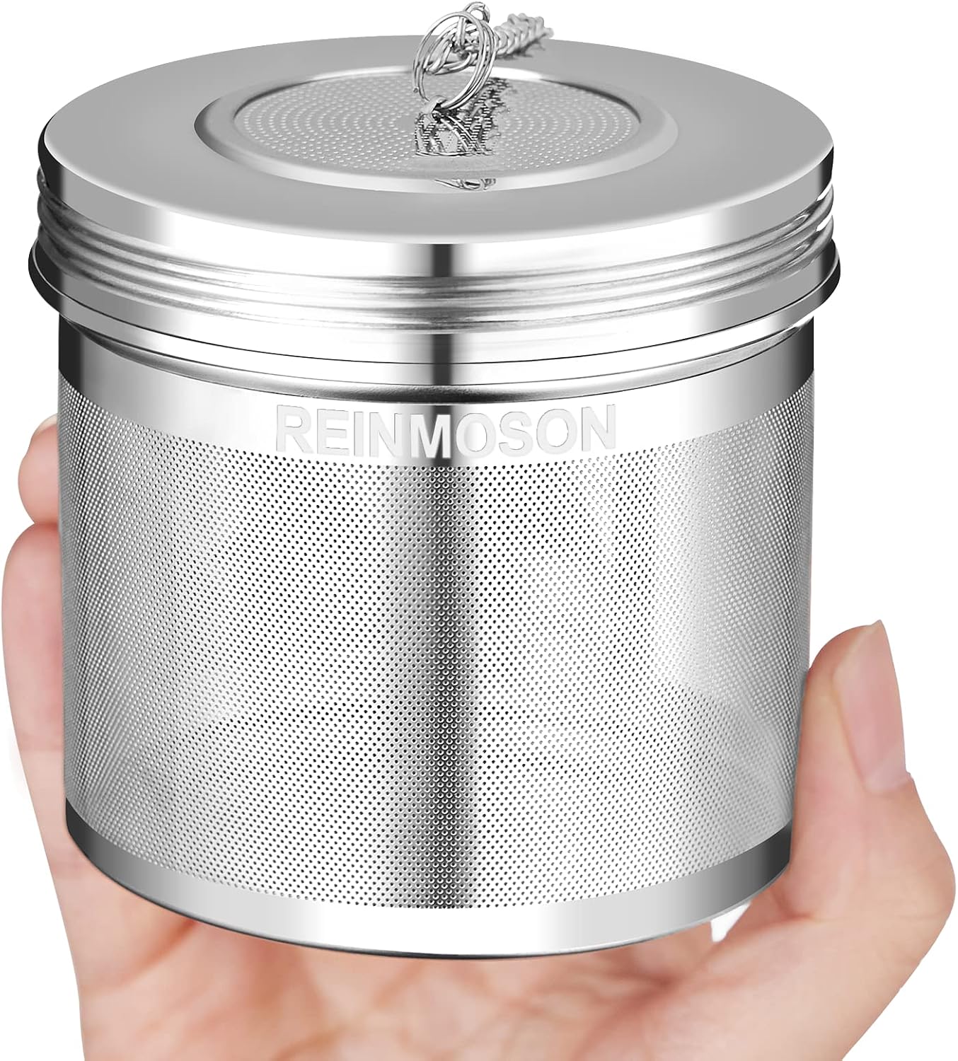 2 Pack Reinmoson 304 Stainless Steel Tea Infuser for Loose Leaf Tea | 1.58” x 2.2” Extra Fine Mesh Tea Strainers Ball, Threaded Lid, Loose Leaf Tea Steeper for Black Tea, Rooibos, etc