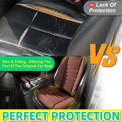 kingphenix Car Seat Cushion with Back Support Pillow, Memory Foam, Black | Memory Foam Car Cushion for Long Driving, Truck, Office Chair, Tailbone and Lower Back Support