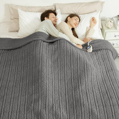 Heated Throw Blanket 50"X60", Soft Sherpa, 4 hrs Auto Shut Off