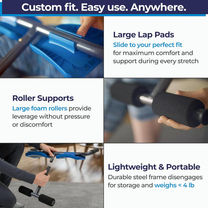 Teeter P2 Back Stretcher, Black/Blue