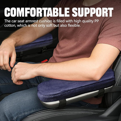 wuyaoyao 2PCS Car Seat Armrest Covers, Comfortable Auto Seat Elbow Support Cushion Pad, Soft Front Seat Chair Armrest Pads, Anti-Scratch Arm Rest Cover Protectors for Car Home Office (Purple)