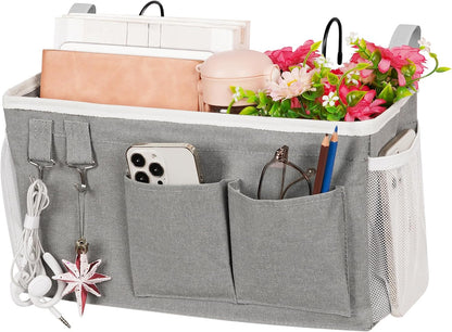 Lilithye Bedside Caddy, Bedside Storage Bag Hanging Organizer for Bunk Bed