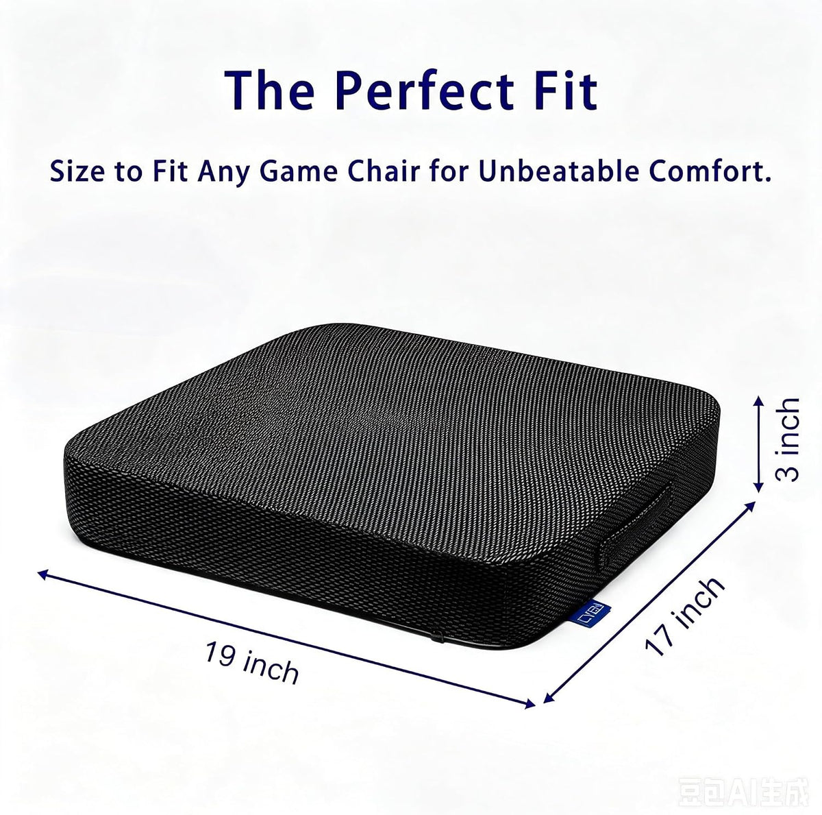 Ifoam Gel Infused Memory Foam Layer Wheelchair Cushion - Seat Cushion for Wheelchair-OfficeChair, Kitchen Chair-Pressure Sore and Tailbone Pain Relief-High Dense Polyfoam Base (Black,18x16x3 inch)