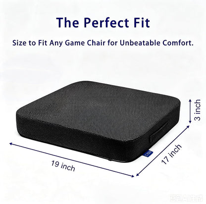 Ifoam Gel Infused Memory Foam Layer Wheelchair Cushion - Seat Cushion for Wheelchair-OfficeChair, Kitchen Chair-Pressure Sore and Tailbone Pain Relief-High Dense Polyfoam Base (Black,18x16x3 inch)