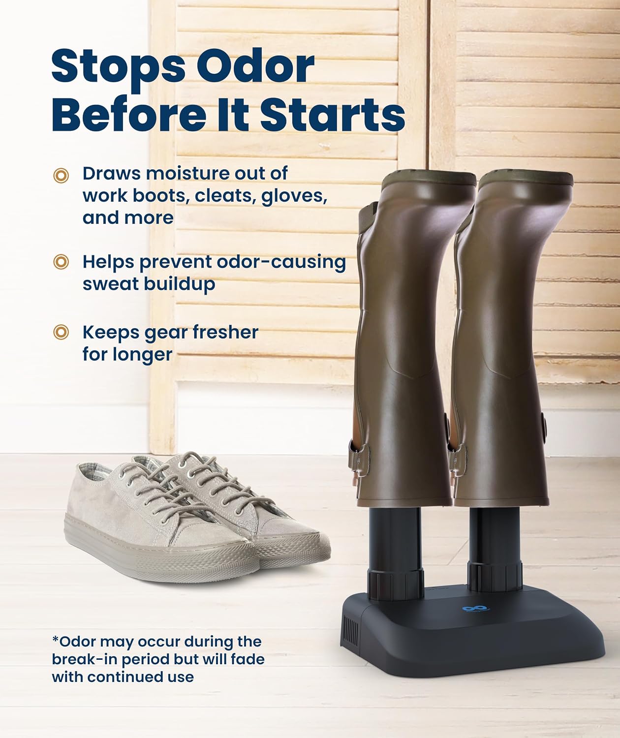 Everlasting Comfort Boot Dryer for Work Boots, Quiet Shoe Dryer, Standard | Portable Shoe Dryer, Compact Design, For Boots, Sneakers, Gloves & Winter Gear, Shoe Warmer, Glove Dryer, Everyday Use