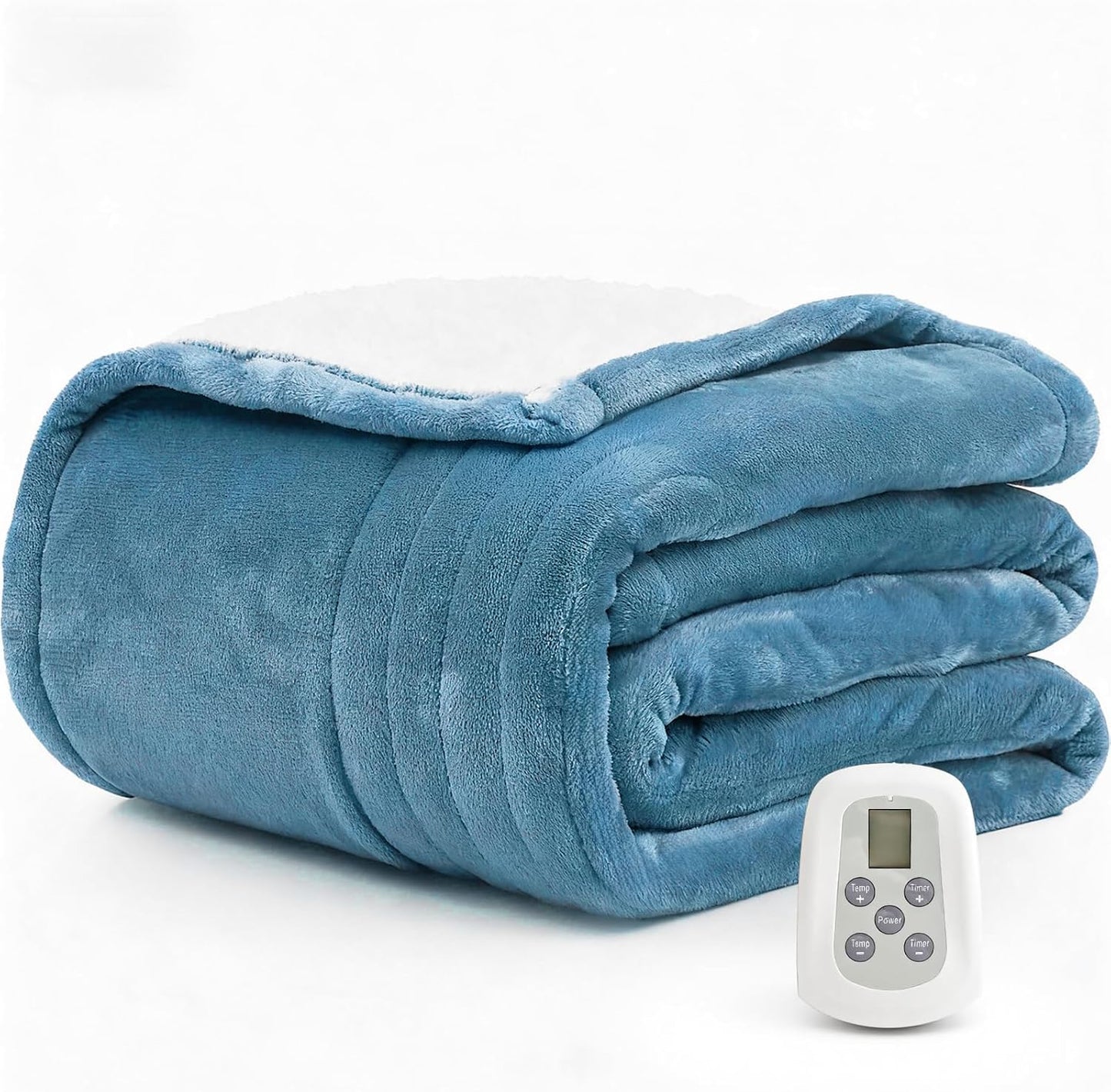Heated Blanket Electric Throw Blanket with Built-in Button Controller 50"x60" One-Touch Ultra Cozy Soft Warm Heating Electric Blanket with 4 Heat Levels & 4 Hours Auto-Off Overheat Protection