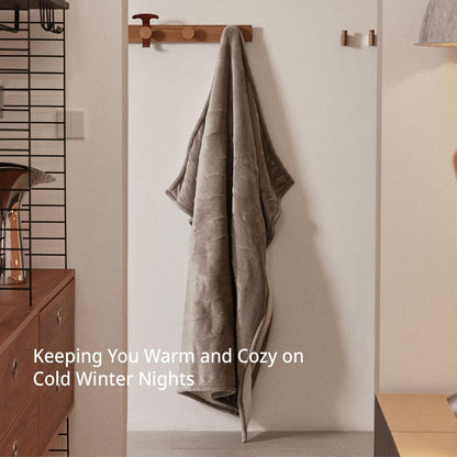 GOTCOZY Heated Blanket-Soft Plush Electric Blanket 50"X60"(Grey)