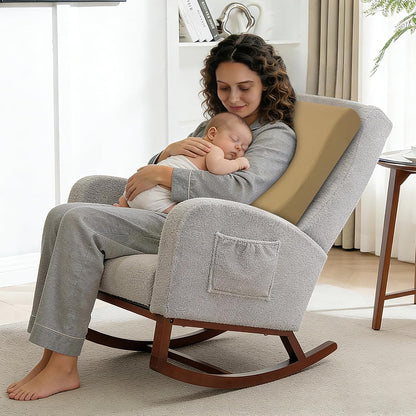 2-in-1 Neck Pillow Lumbar Support Pillow for Recliner Couch& Glider Chair - High Resilient Foam Ergonomic Back Support for High-Back Rocking Chairs, Glider Rocker Replacement Cushions Navy S