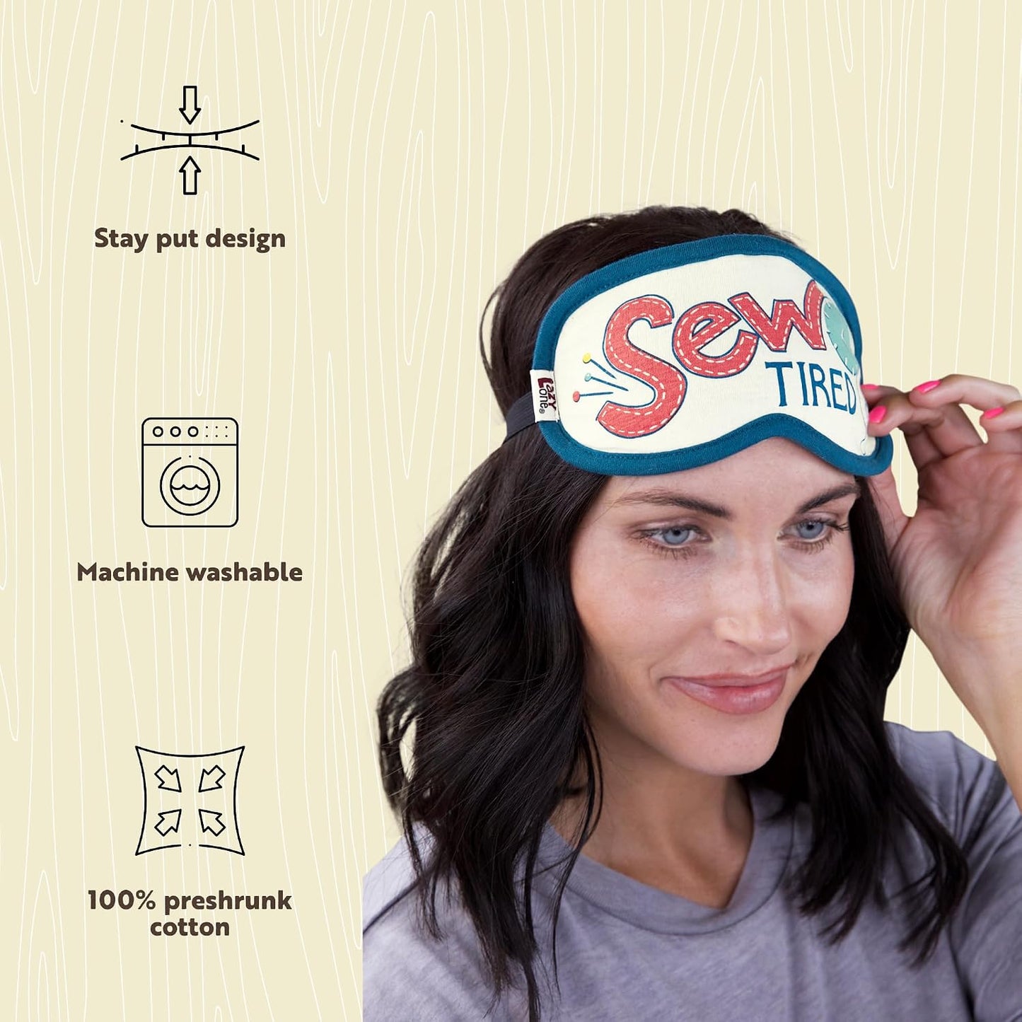 Lazy One Women's Cotton Face Mask for Sleep, Washable Sleeping Mask for Adults