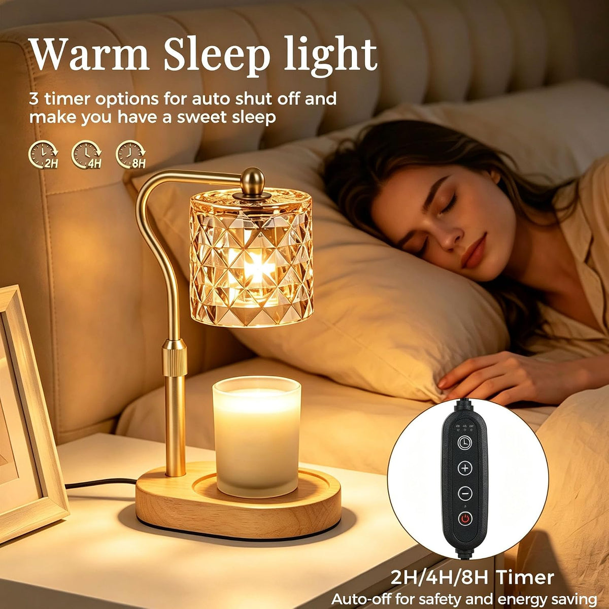 Candle Warmer Lamp with Timer Dimmable Home Decor Birthday Gifts for Women