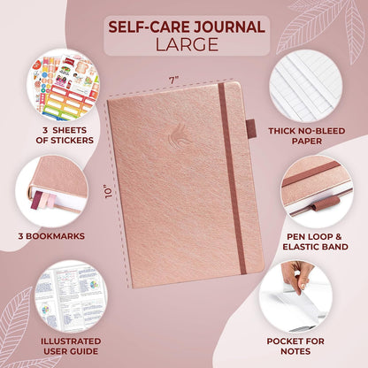 Clever Fox Self-Care Journal for Women, Daily Planner 5.8x8.3 Aquamarine | 3-month mental health journal, habit tracker, wellness journaling supplies for women & teen girls, gratitude & mood log