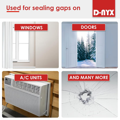D-NYX Window Sealing Tape 1 Pack Transparent Sealing Heavy-Duty Residue-Free RV Insulation for Doors and Windows, Clear Weather Stripping Draft Isolation Tape (1 Pack 2 inch)