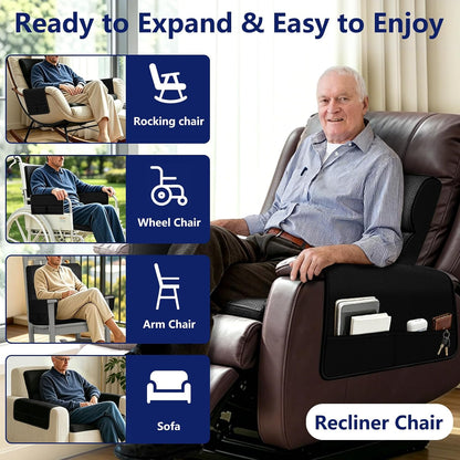 Chair Cushions for Elderly,20x16.5x4.5 Inch Rocking Chair Cushions Indoor,Memory Foam Recliner Cushions for Long Sitting, Sofas & Couches，Outdoor,Office Chair，wheelchair，Meditation and Floor Seating