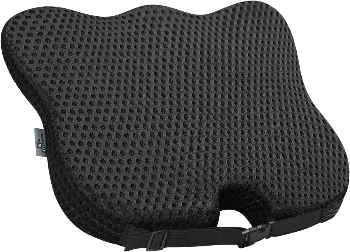 Wedge Car Seat Cushion for Better Visibility & Sciatica Pain Relief