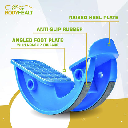 BodyHealt Foot Rocker, Calf Stretcher - Achilles Tendon Stretcher for Foot Exercise. Foot Rocker for Plantar Fasciitis, Achilles Tendonitis & Tight Calf Pain. Foot Stretcher & Calf Roller for Muscles