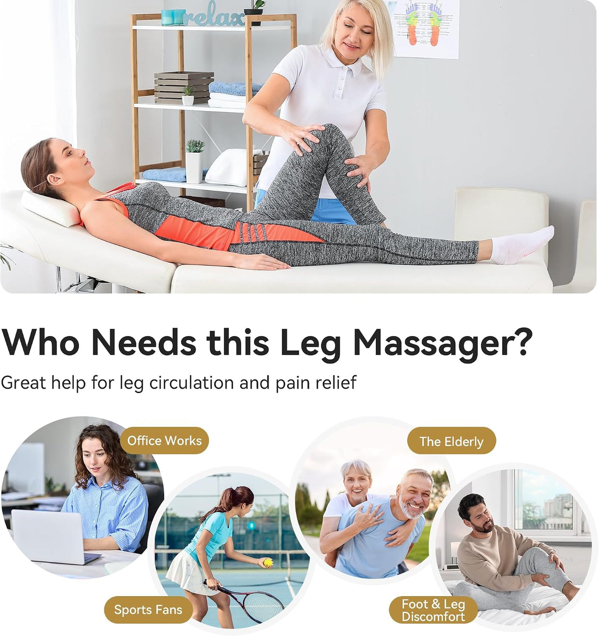 FIT KING Leg Massager with Heat and Air Compression, FSA-HSA