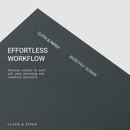 Cloth & Paper Travel Notebook | Daily Wellness Planner – Smoked Salt | Pocket Plus Wellness Planner 3.2" x 6" | Habit Tracker & Self Care Journal for Goals, Gratitude & Reflection – Soft Touch Cover