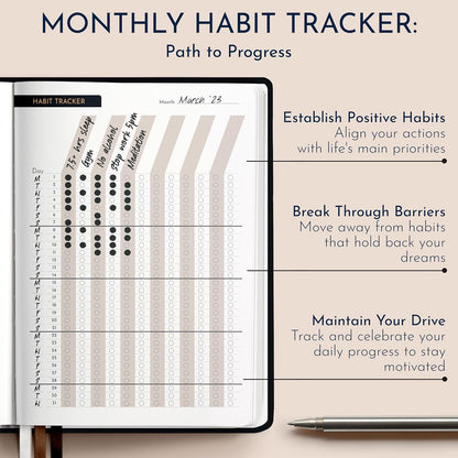 Gratitude Journal for Men, 6-Month Guided Daily Prompts, Fabric Hardcover