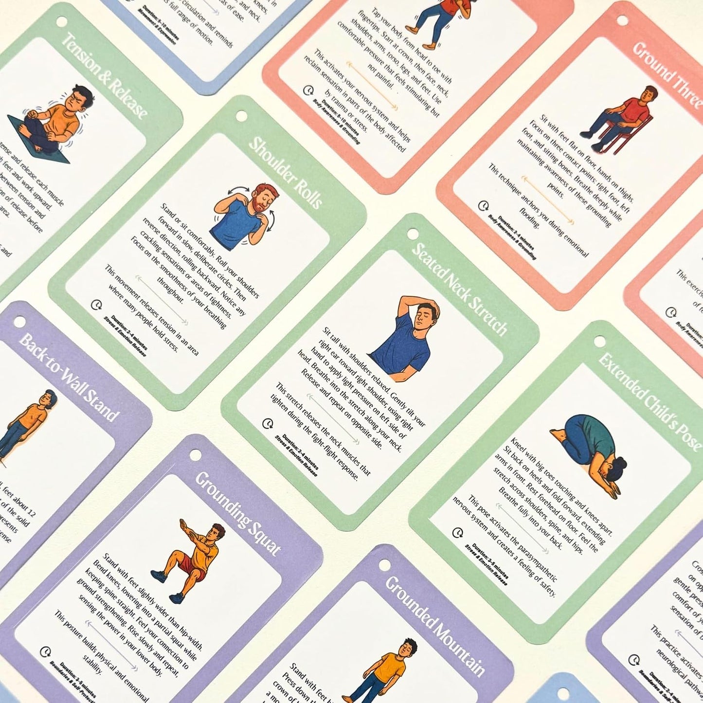 Somatic Therapy Cards for Nervous System Regulation – Self-Care & Coping Skills Exercise for Mental Health Therapists, Mindfulness & Anxiety Relief Tools, Ideal Mental Health Gifts & Therapy Games