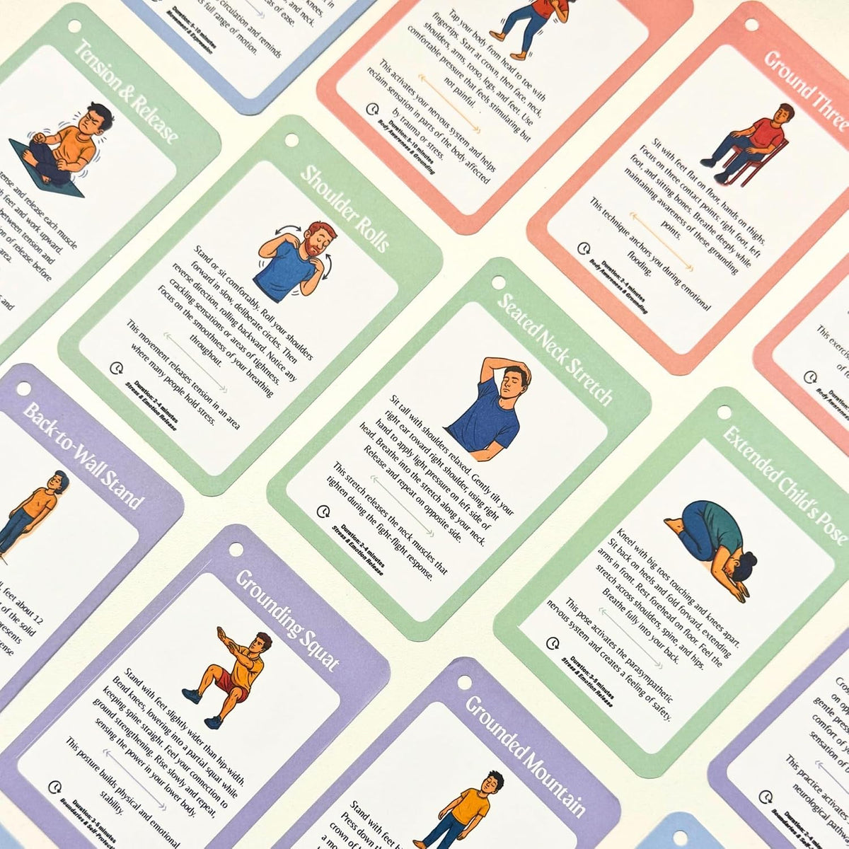 Somatic Therapy Cards for Nervous System Regulation – Self-Care & Coping Skills Exercise for Mental Health Therapists, Mindfulness & Anxiety Relief Tools, Ideal Mental Health Gifts & Therapy Games