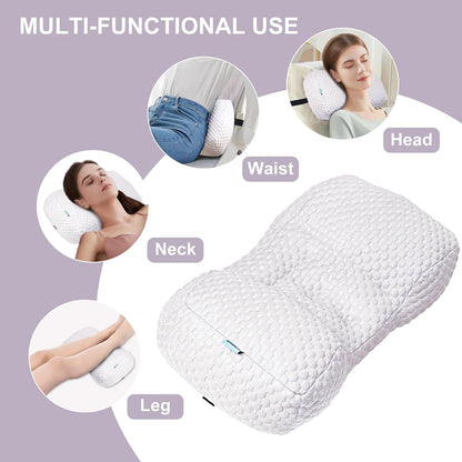 Adjustable Neck Pillow for Recliner, Headrest Pillow for Chair & Couch Support - Ergonomic Design Cushion with 2 Adjustable Strap, Recliner Head Pillow for Office, Home, Traveling (Beige)